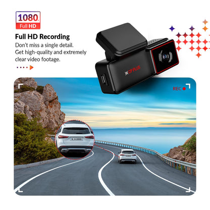 CP PLUS CarKam Car Dashcam with 1080p Full Hd Resolution | Wide View Angle | Supports G Sensor | Supports Night Vision| Suitable for Large Cars & SUVs | CP-AD-H2B-W
