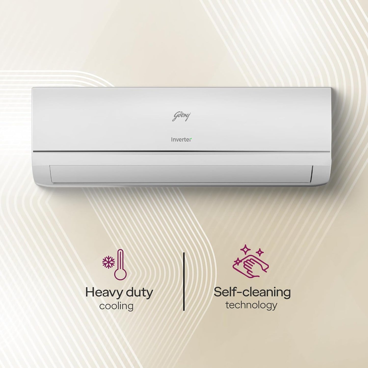 Godrej 1 Ton 3 Star Split Inverter AC – 5-in-1 Convertible, 52° Heavy Duty Cooling (12Y3TH, 2026 Model)