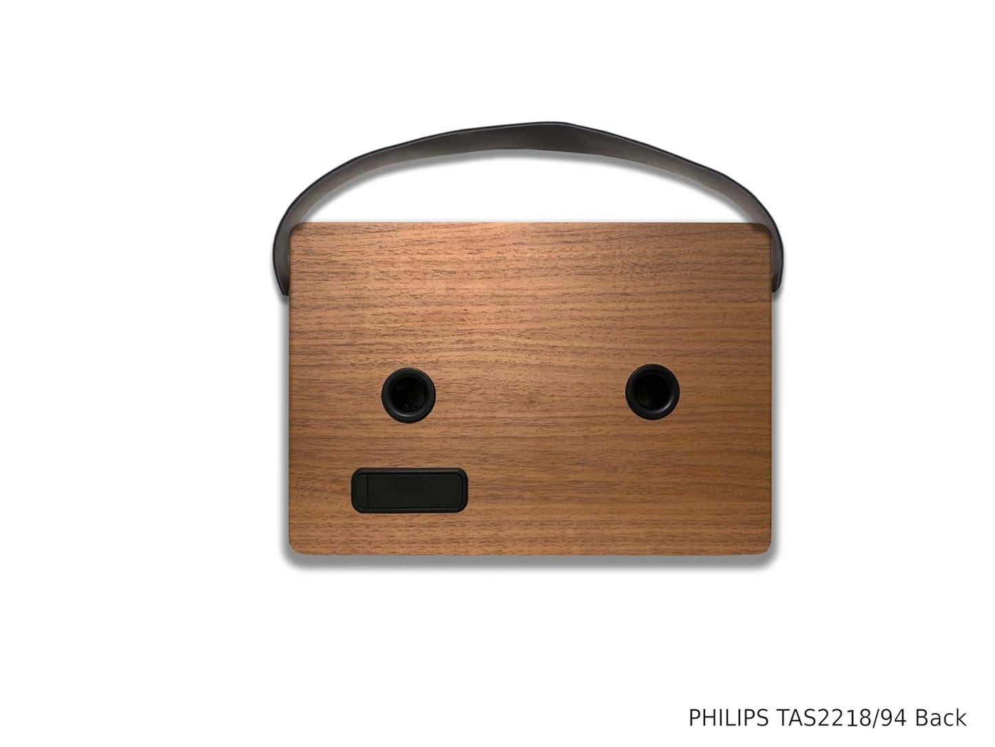 Philips Bluetooth Speaker TAS2228/94, 20W RMS with 6 Hrs Playtime, Retro Wooden Design, Indoor and Outdoor Mode, USB Playback, FM, Mic Input, Comes with Carry Strap (Brown)