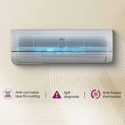Godrej 1 Ton 3 Star Split Inverter AC – 5-in-1 Convertible, 52° Heavy Duty Cooling (12Y3TH, 2026 Model)