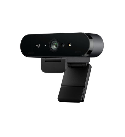 Logitech MX Brio Ultra HD 4K Collaboration and Streaming Webcam with Free Adobe Subscription, 1080p at 60 FPS, Dual Noise Reducing Mics, Show Mode, USB-C, Webcam Cover