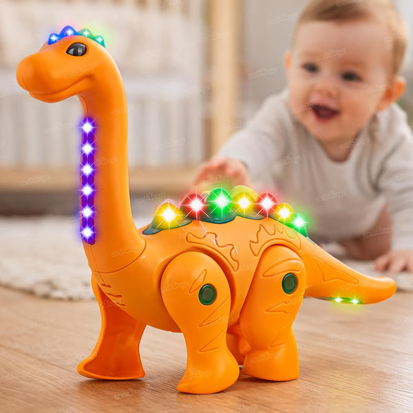 Electric Walking Dinosaur Toy - Lights, Music & Sound Effects | Kids Pet Toy