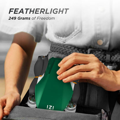 IZI Mini X Nano Fly More Combo 4K Camera Drone UHD 20MP, CMOS,4KM Live Video, 93-min Flight Time, GPS, 3-Axis Gimbal, 10+Flight Modes, 3xSmart Battery, Fast Tri-Charger, Under 249g UAV - 1 Yr Warranty