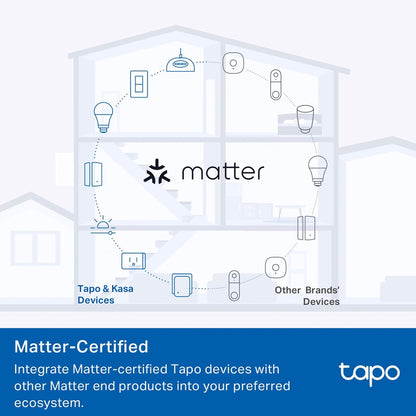 Tapo P116M 6A Mini Wi-Fi Smart Plug, Energy Monitoring & 4-Way Safety Protection | Compatible with Alexa, Google Home, Apple Home, Samsung SmartThings via Matter | Ideal for Small Appliances