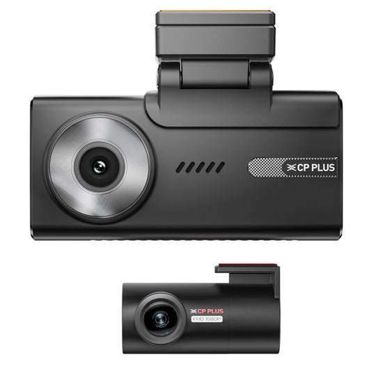 CP PLUS CP-F83B True 4K 2160P UHD Dual Channel Dash Cam, ADAS, in-Built GPS & Touch Screen, Time Lapse, G Sensor, Night Vision, Wide Angle View, Supports Upto 1TB | CP-F83B
