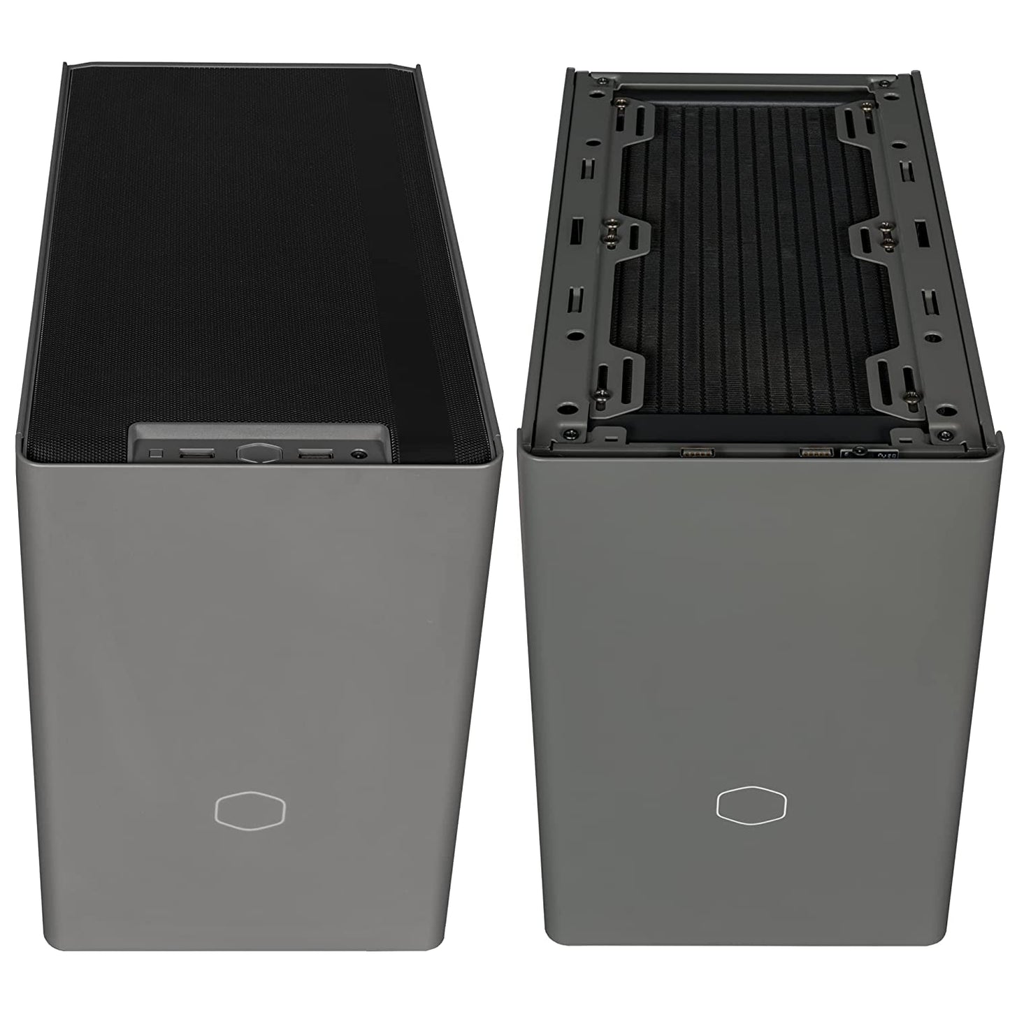 Cooler Master NR200P MAX SFF Small Form Factor Mini-ITX Case with Custom 280mm AIO 850W SFX Gold PSU Triple-Slot GPU Premium PCIe Gen4 Riser Tempered Glass or Vented Panel Option Grey-Cabinet-Cooler Master-computerspace