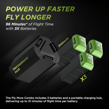 New IZI Sky Pro 4K Fly More Combo Camera Drone, 540° OA, 20MP, 5KM Live Video, 96 Mins Flight, 3-Axis Gimbal, 10+ Flying Modes, RTH, GPS, 3 x Smart Battery, Fast Tri-Charger, UAV 1-Year Warranty