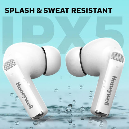 Honeywell Newly Launched Trueno U5100, in-Ear Wireless Hybrid ANC TWS Earbuds, with 33 dB ANC, Low Latency Mode, 6 mics, Bluetooth V5.2, 62 Hours of Playtime, 2 Years Manufaturer Warranty