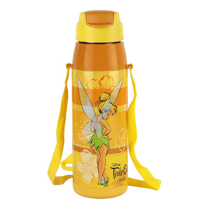 CELLO Puro Steel-X Hydra Kid 600 Water Bottle | PU Insulation | School Bottle | Picnic Bottle | Cold Insulation | Leak Proof | Kids Bottle | Easy to Carry | Tinker Bell | 520ml | Pink