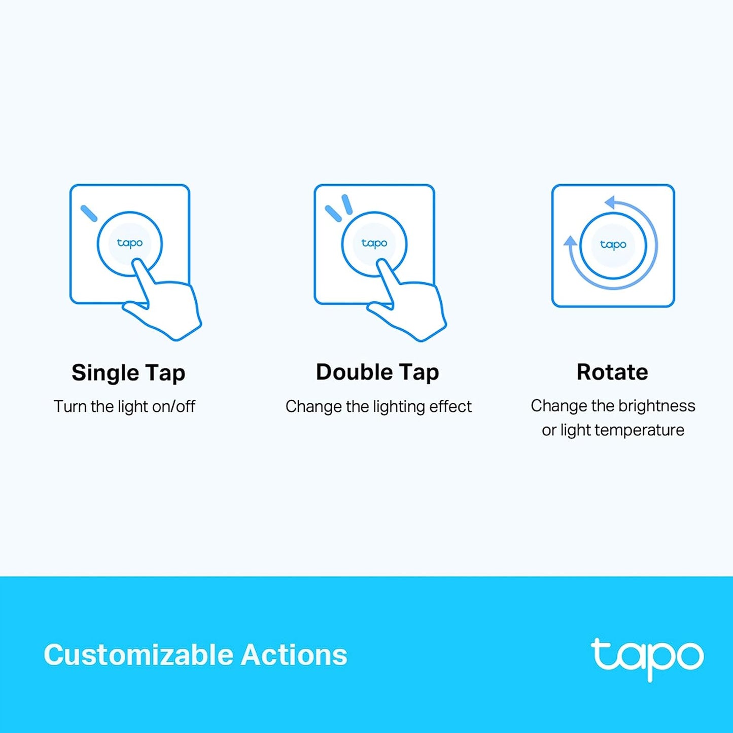 Tapo S200D Smart Remote Dimmer Switch, Multiple Ways Control, Real-Time Notifications, No Wire Required, Battery Included, Tapo Hub Required Sold Separately, Easy Setup And Use, 3 Volts