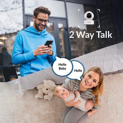 CP PLUS 2MP Full HD Smart Wi-fi CCTV Home Security Camera | 360° with Pan Tilt | 2Way Talk | Motion Detect | Night Vision | Supports SD Card (Upto 128 GB), Alexa & Ok Google | CP-E21A