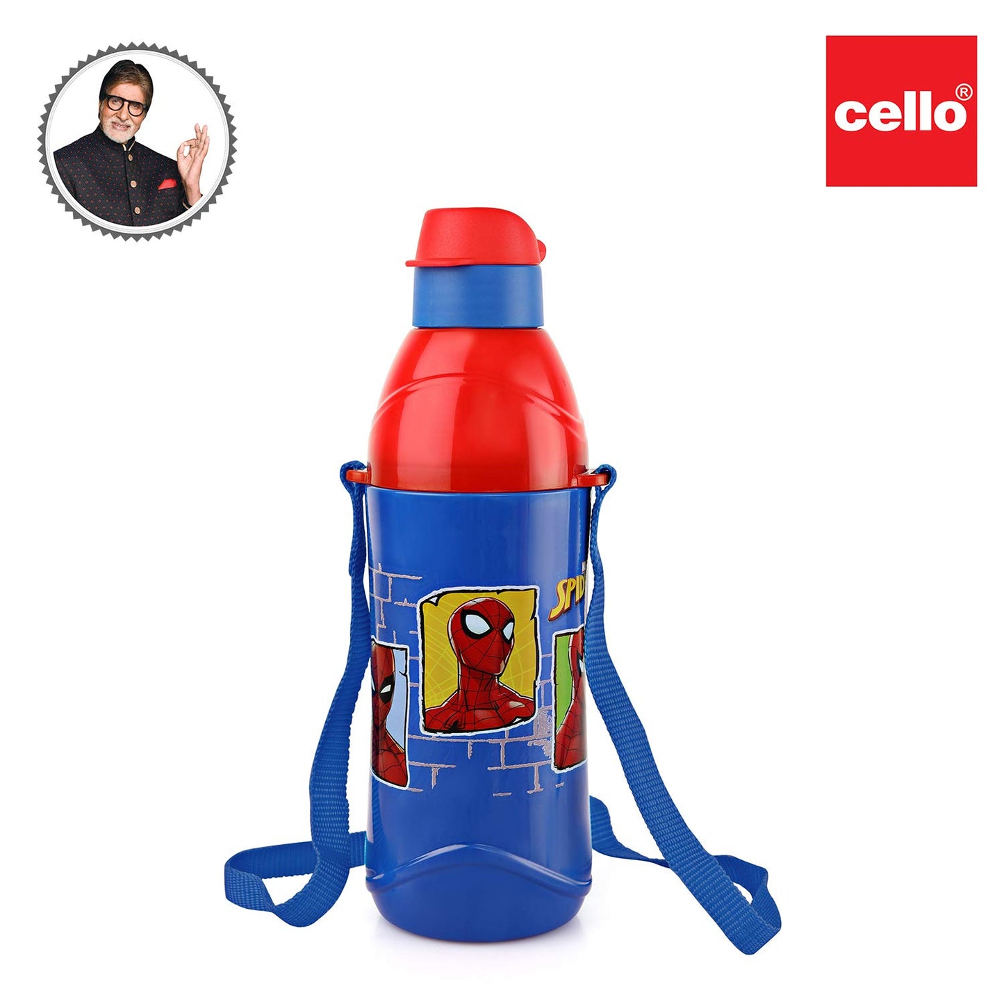 CELLO Puro Steel-X Kids Zee 600 | Water Bottle with Inner Steel and Outer Plastic | Insulated Water Bottle | Kids Bottle | Best Usage for School, Picnic, Home | 540ml, Blue