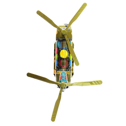 Transparent Gear Helicopter Toy - Lights, Music & Bump-and-Go Action | Kids Toy