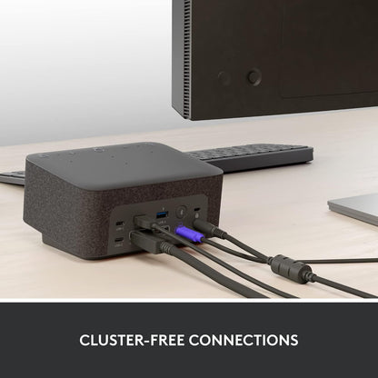 Logitech Logi Dock | All-in-One USB-C Docking Station | Speakerphone | 100W PD | Dual Monitor | MS Teams