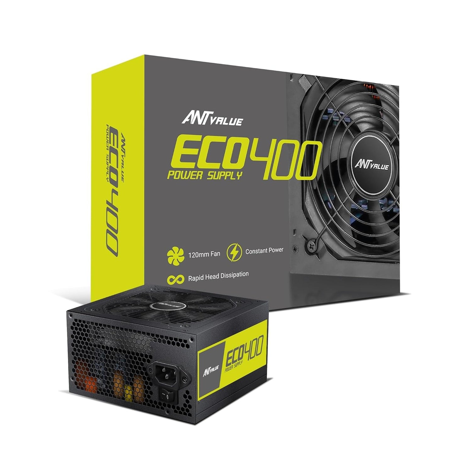 Ant Value ECO400 Non Modular Gaming Power Supply/PSU for PC