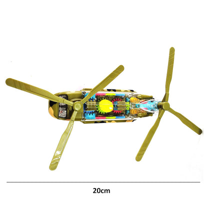 Transparent Gear Helicopter Toy - Lights, Music & Bump-and-Go Action | Kids Toy