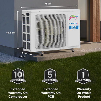 Godrej 1.5 Ton 3 Star Hot & Cold Split Inverter AC – All Weather (-7° to +52°), 100% Copper (18ITC3, 2025 Model)