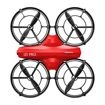 IZI PRO Nano Drone 720P HD Camera 2 Batteries with Battle Mode, One-Key Start, Altitude Hold | 360° Flip, Gesture Control, 20 Minutes Fly Time, Portable Mini RC Drone for Beginners (Red)