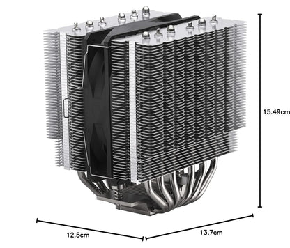 Cooler Master Hyper 620S Air CPU Cooler (Dual Fan, 120mm, LGA1851/AM5 Compatible)