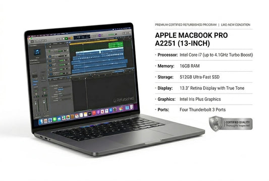 Refurbished Apple MacBook Pro A2251 Intel Core i7 16GB RAM 512GB SSD Retina Display
