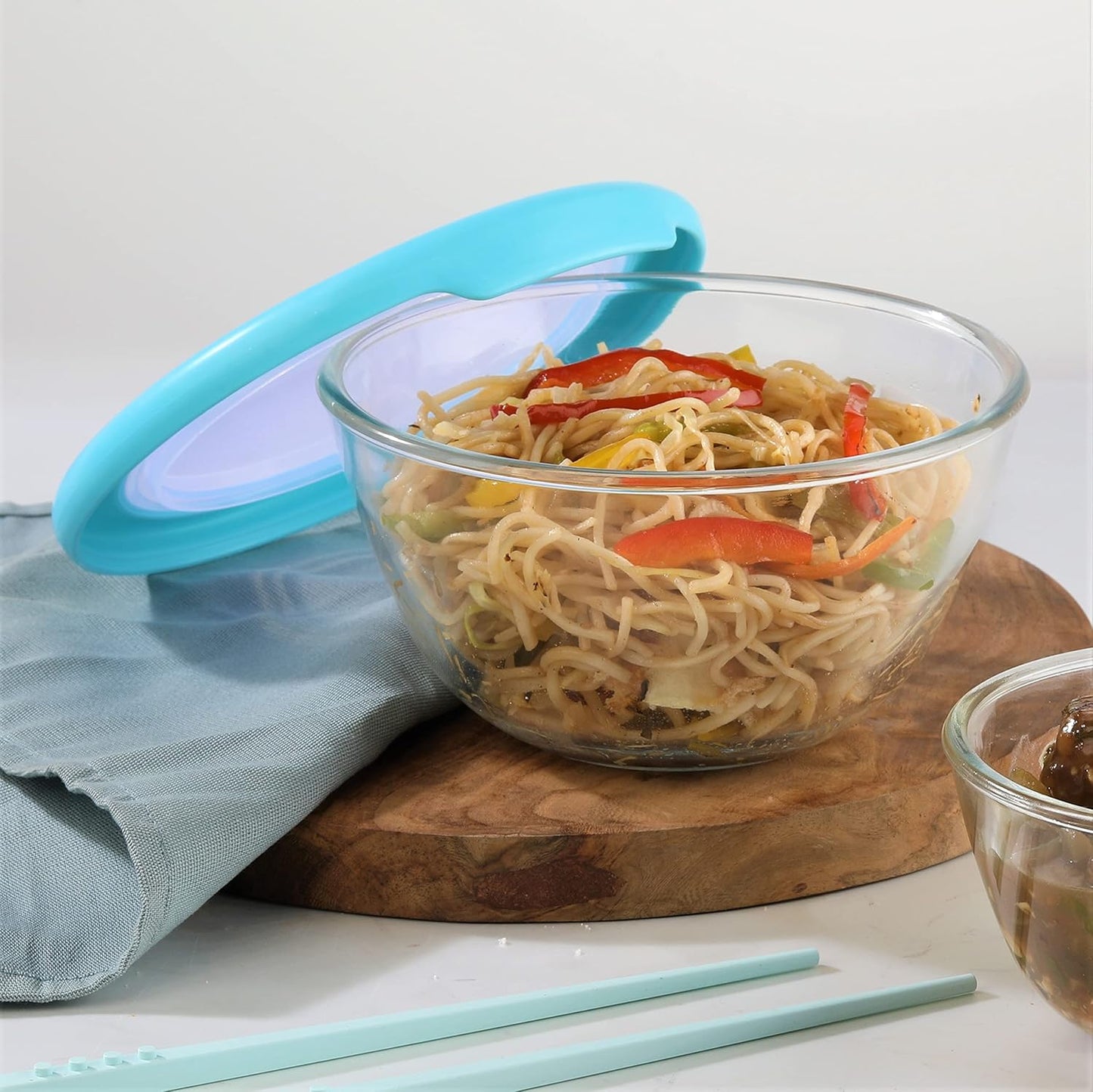 CELLO Ornella Toughened Glass Mixing Bowl Without Lid | Microwave Safe & Dishwasher Safe | Clear & Non- Porous Glass | Scratch Resistant | Transparent