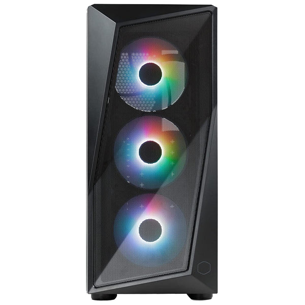 Cooler Master CMP520 Mesh Computer Case - 280mm Radiator Support High Airflow Case 3 x 120mm ARGB Fans Pre-Installed Gaming Case Black