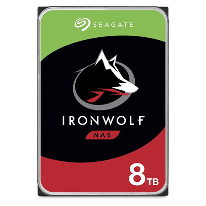 Seagate IronWolf 8 TB NAS Internal Hard Drive HDD 8.89 cm SATA 6 Gb/s 7200 RPM 256 MB Cache for RAID Network Attached Storage (ST8000VN004)