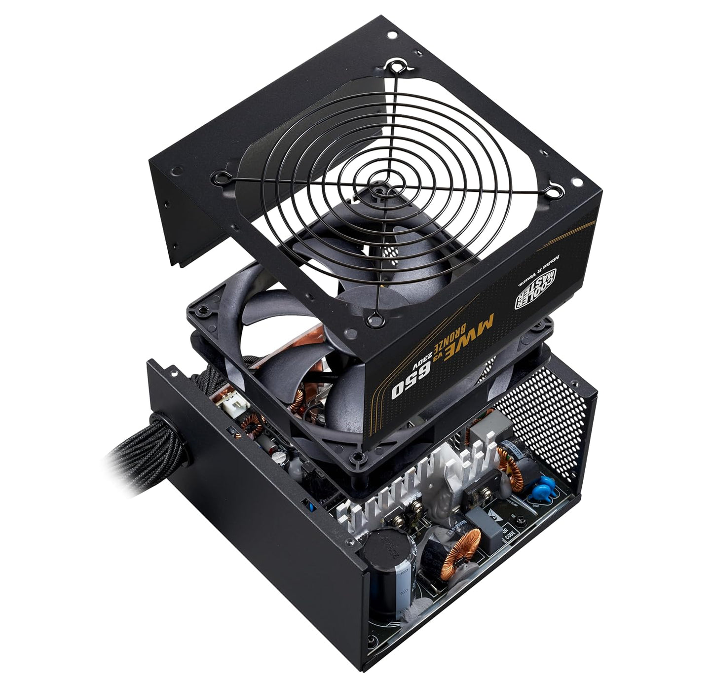 Cooler Master MWE 650 V3 Bronze ATX 3.1 Power Supply - Non Modular | 80 Plus Bronze Certified | Quite HDB Fan | DC-to-DC Circuit Design | ATX 3.1 Version | Ready for RTX 50 Series GPU | 650 Watt