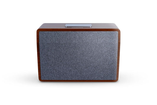 Philips Bluetooth Speaker TAS2228/94, 20W RMS with 6 Hrs Playtime, Retro Wooden Design, Indoor and Outdoor Mode, USB Playback, FM, Mic Input, Comes with Carry Strap (Brown)