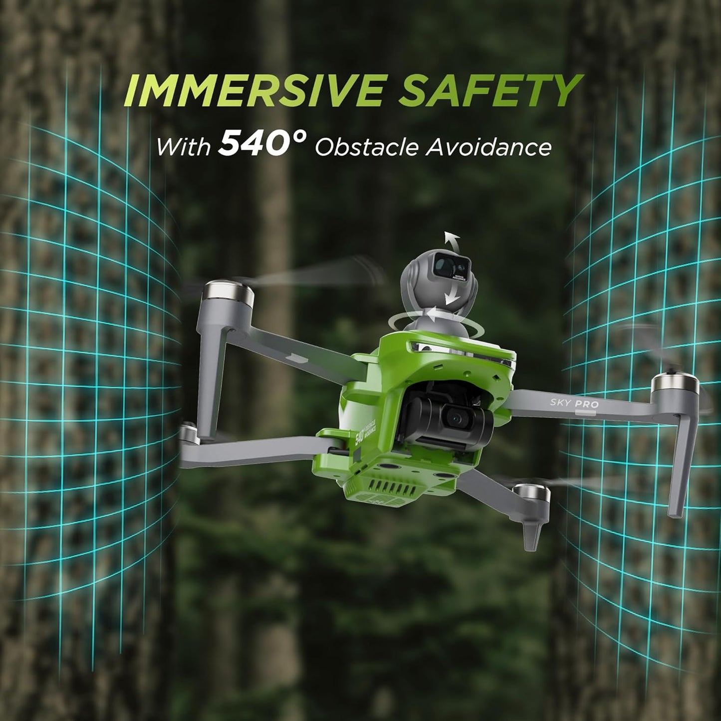 New IZI Sky Pro 4K Fly More Combo Camera Drone, 540° OA, 20MP, 5KM Live Video, 96 Mins Flight, 3-Axis Gimbal, 10+ Flying Modes, RTH, GPS, 3 x Smart Battery, Fast Tri-Charger, UAV 1-Year Warranty