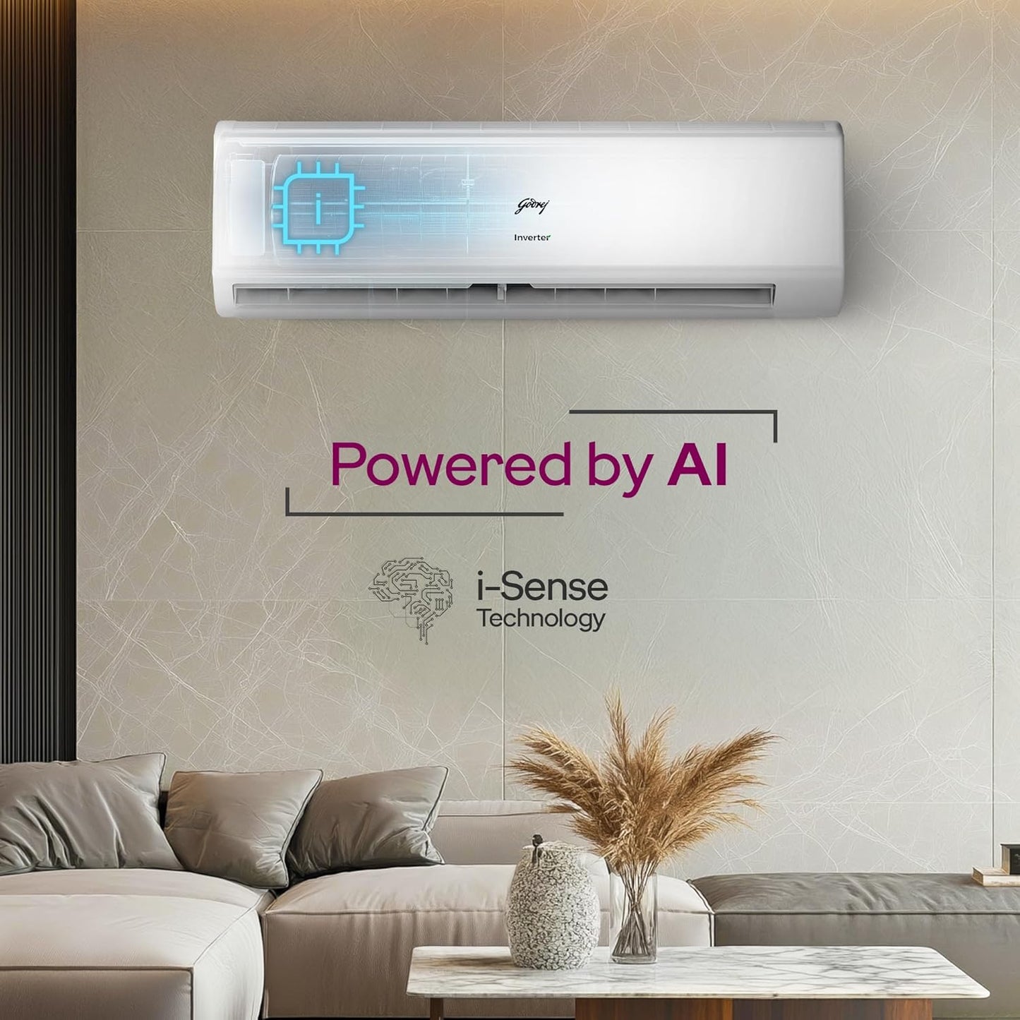 Godrej 1.5 Ton 3 Star Split Inverter AC – Flower Indoor Design, 4-Way Swing (18A3TG, 2026 Model)
