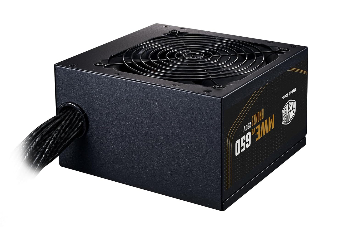 Cooler Master MWE 650 V3 Bronze ATX 3.1 Power Supply - Non Modular | 80 Plus Bronze Certified | Quite HDB Fan | DC-to-DC Circuit Design | ATX 3.1 Version | Ready for RTX 50 Series GPU | 650 Watt