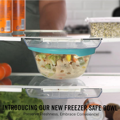 CELLO Ornella Toughened Glass Mixing Bowl Without Lid | Microwave Safe & Dishwasher Safe | Clear & Non- Porous Glass | Scratch Resistant | Transparent