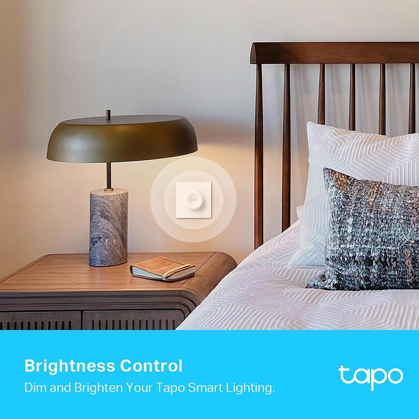 Tapo S200D Smart Remote Dimmer Switch, Multiple Ways Control, Real-Time Notifications, No Wire Required, Battery Included, Tapo Hub Required Sold Separately, Easy Setup And Use, 3 Volts