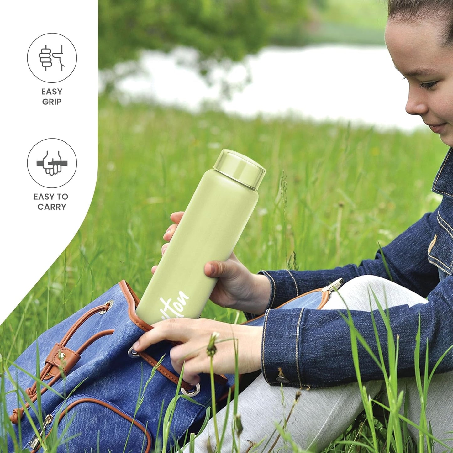 Aqua Stainless Steel Bottle (Milton)