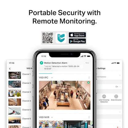 TP-Link VIGI C440 2.8mm Lens Smart Security Camera | 4MP Ultra HD Full-Color Turret Network Camera | Smart Detection | ONVIF | H.265+ | PoE/12V DC CCTV | Remote Monitoring/Pan/Tilt