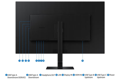 Samsung 37" 4K UHD ViewFinity S8 Monitor USB-C LAN DP (LS37D800UAWXXL)