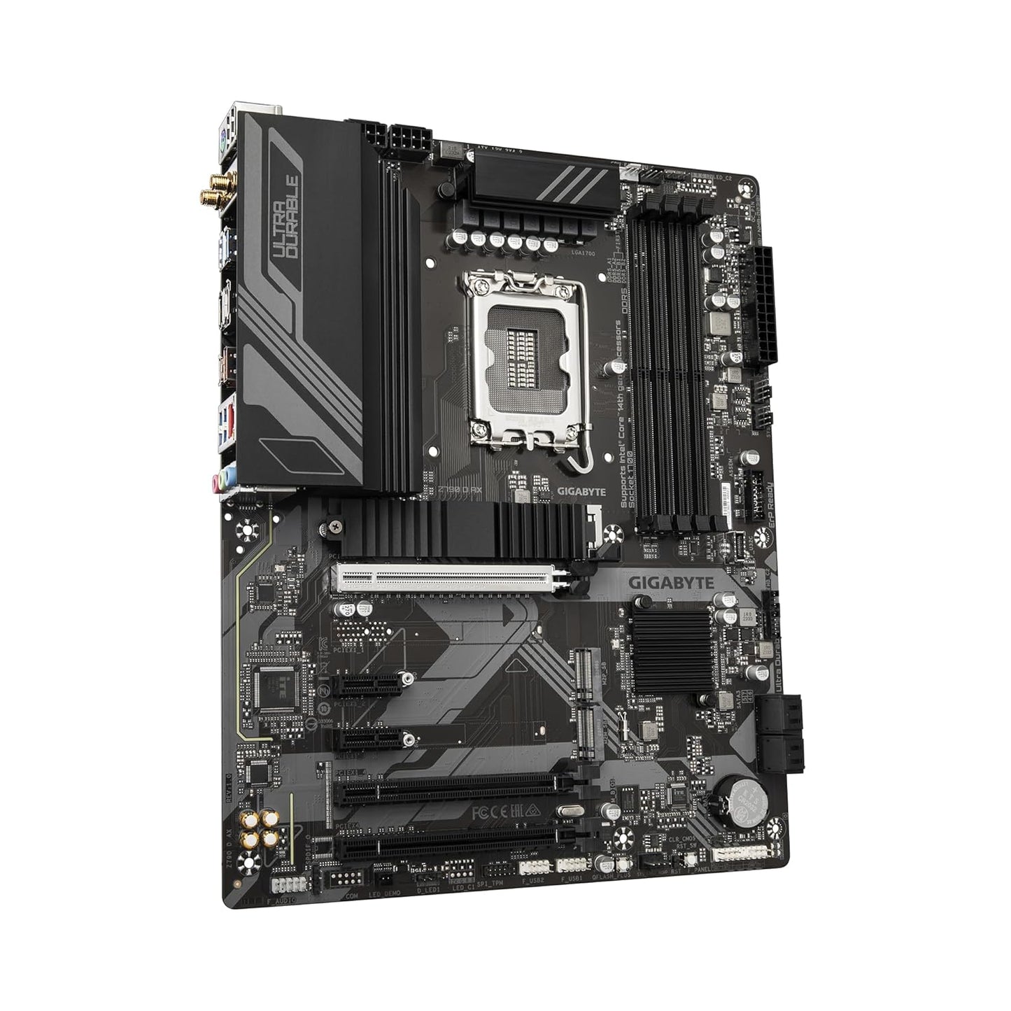 GIGABYTE Z790 D AX Gaming Motherboard – LGA1700, Supports Intel 14th/13th/12th Gen, DDR5, PCIe 5.0, Triple M.2, Wi-Fi 6E, 2.5Gb LAN, USB-C, HDMI, DisplayPort, ATX