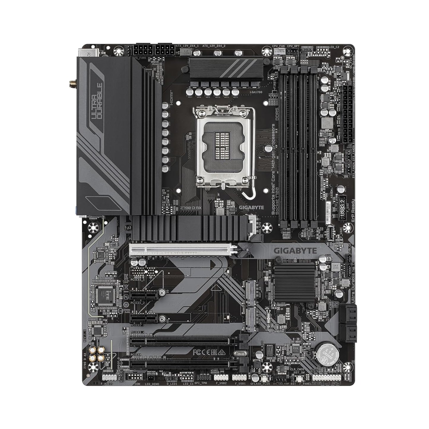 GIGABYTE Z790 D AX Gaming Motherboard – LGA1700, Supports Intel 14th/13th/12th Gen, DDR5, PCIe 5.0, Triple M.2, Wi-Fi 6E, 2.5Gb LAN, USB-C, HDMI, DisplayPort, ATX