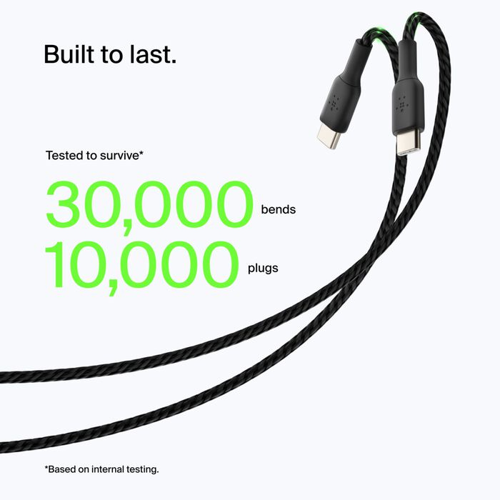 Belkin USB-C to USB-A Cable 2M Black – Fast Charge & Sync
