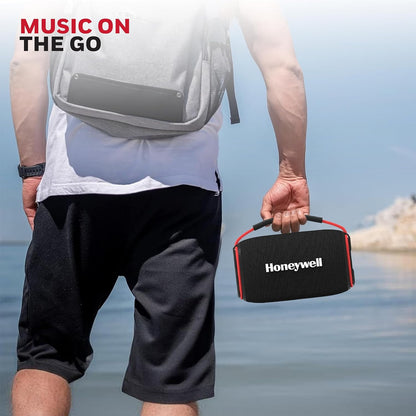 Honeywell Newly Launched Suono P400 15W 5.3 Bluetooth Speaker,Deep Bass Radiators,10H Playtime,IPX 6,TWS Feature,RGB Lights,SD Card,AUX,Type-C Port,Built-In Mic,78mm Drivers,2Yrs Manufacturer Warranty