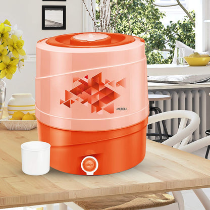 MILTON Plastic N-Ew Kool Rover 18 Insulated Water Jug, 16 L (Orange)