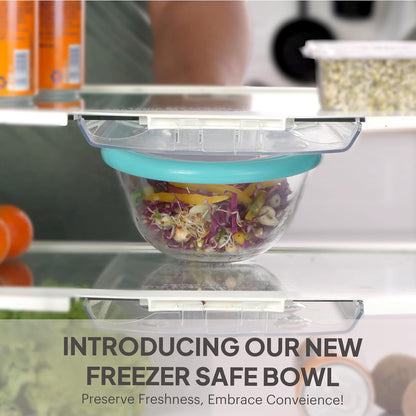 CELLO Ornella Toughened Glass Mixing Bowl Without Lid | Microwave Safe & Dishwasher Safe | Clear & Non- Porous Glass | Scratch Resistant | Transparent