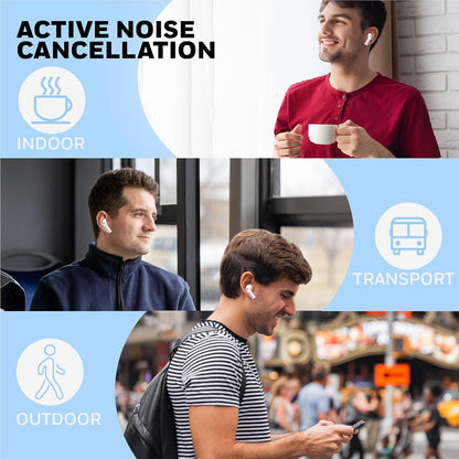 Honeywell Newly Launched Trueno U5100, in-Ear Wireless Hybrid ANC TWS Earbuds, with 33 dB ANC, Low Latency Mode, 6 mics, Bluetooth V5.2, 62 Hours of Playtime, 2 Years Manufaturer Warranty