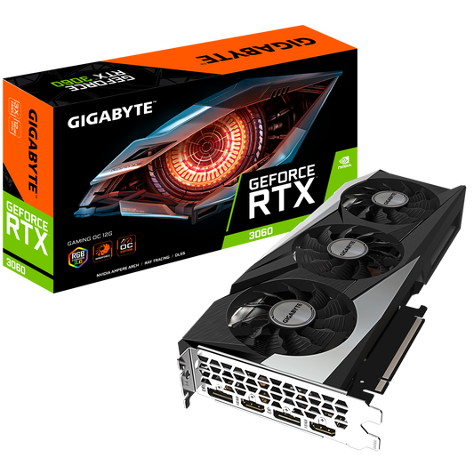 GIGABYTE Geforce RTX 3060 Gaming OC 12GB GDDR6 Graphics Card-GRAPHICS CARD-GIGABYTE-computerspace