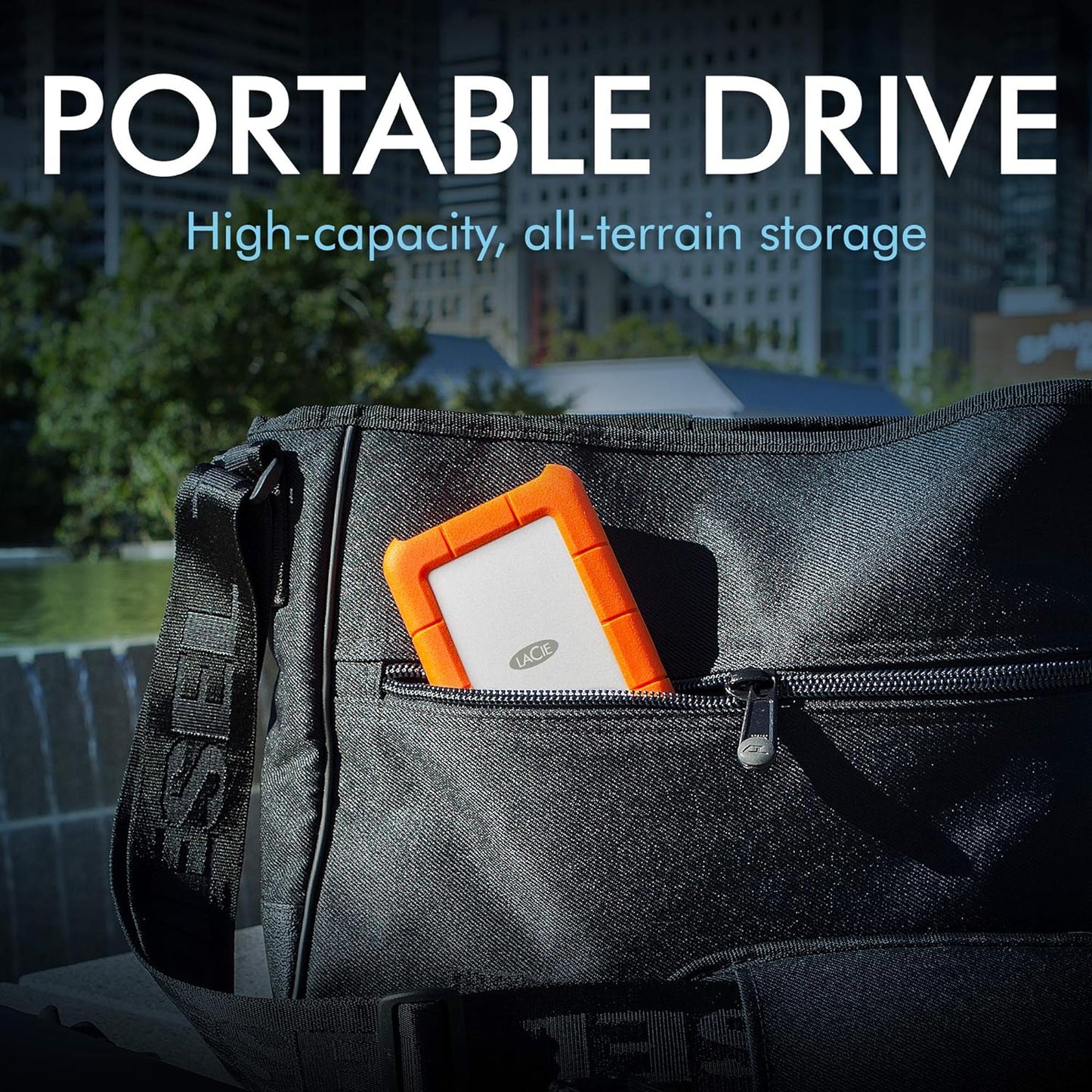 LaCie Rugged Mini 4TB External HDD | Orange - USB 3.0 Drop Shock Dust Rain Resistant | Compatible with Windows and Mac | Portable Hard Drive (LAC9000633)