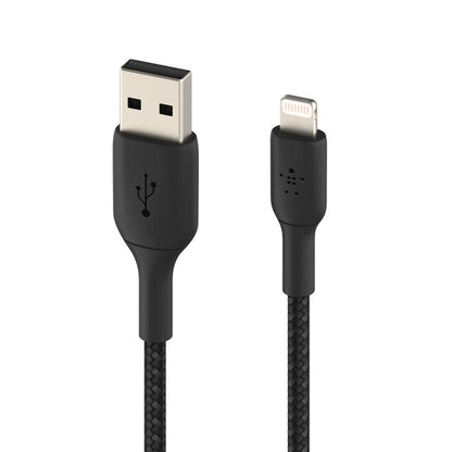 Belkin Braided Lightning to USB-A Cable 2m Black, MFi Certified