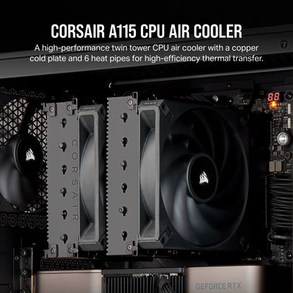 Corsair A115 Twin Tower CPU Air Cooler-Air Cooler-Corsair-computerspace