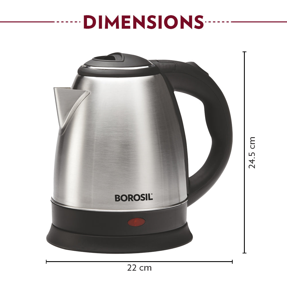 Borosil Rio Electric Kettle, 1.8L