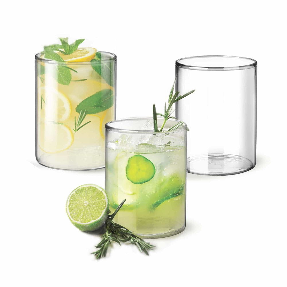 Borosilicate Decorative Vector Glass Tumbler (Treo by Milton)